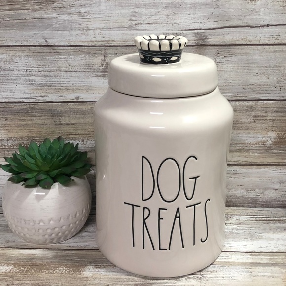 Rae Dunn Other - Rae Dunn DOG TREATS Canister With Crown